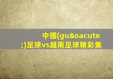 中國(guó)足球vs越南足球精彩集