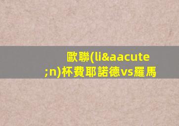 歐聯(lián)杯費耶諾德vs羅馬